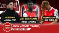 Arsenal Hanya Tinggal Dua Harapan Juara Setelah Quadruple Gagal, Treble Pun Sirna