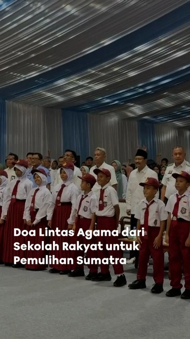 Doa Lintas Agama Siswa Sekolah Rakyat untuk Pahlawan TNI Gugur di Lebanon