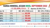 Harga Nikel Stabil di US$17 Ribu/Ton Usai Kebijakan Pemangkasan Kuota Produksi, Kata Dirjen Minerba Kementerian ESDM