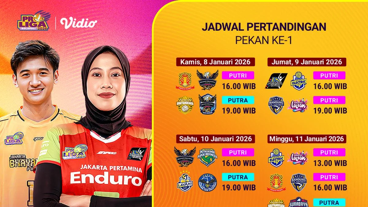 Jadwal Final Four Proliga 2026 Seri 2: Pertarungan Seru di GOR Sritex Arena, 9-12 April Live di Moji TV