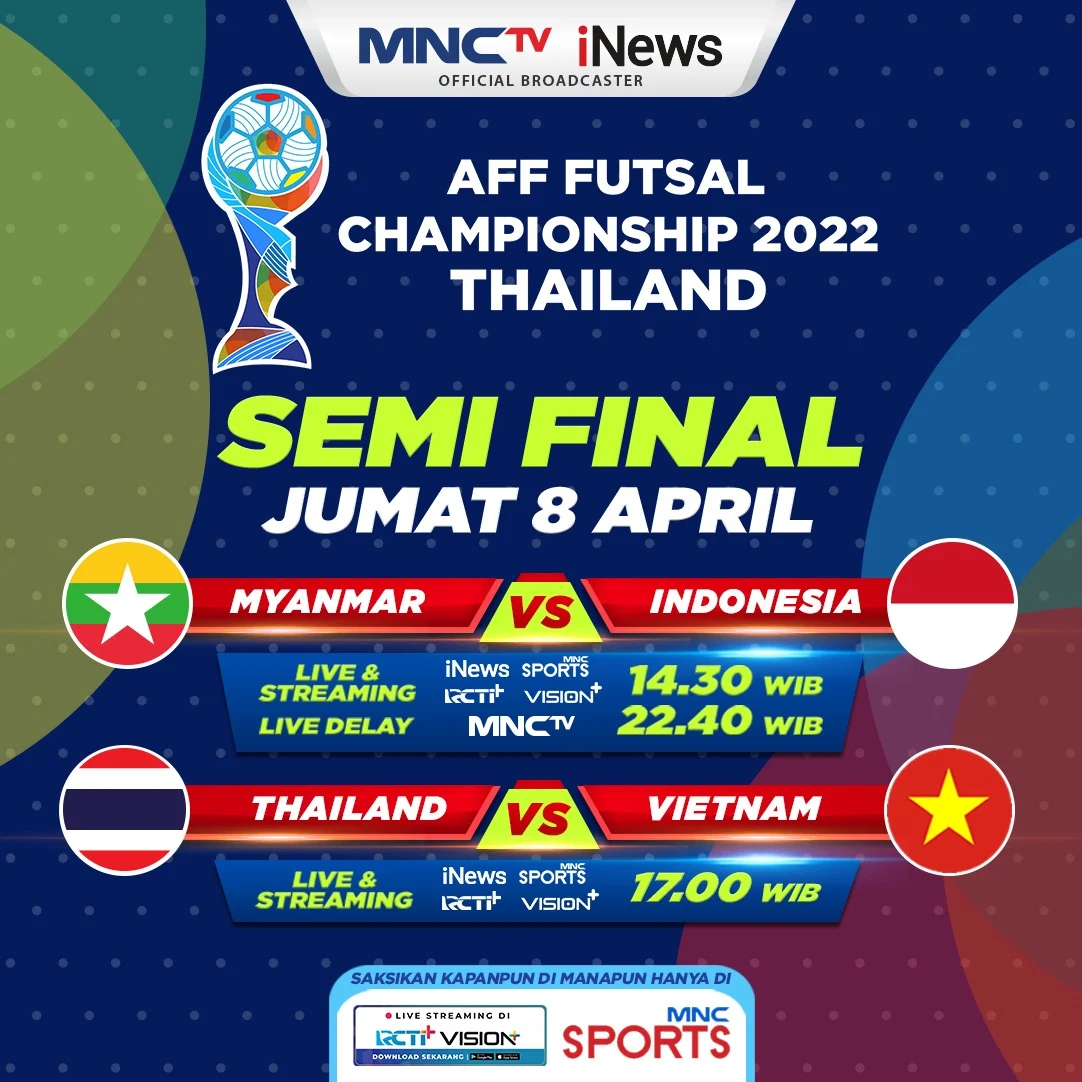 Jadwal Thailand vs Vietnam di Piala AFF Futsal 2026 dan Prospek Indonesia di Semifinal