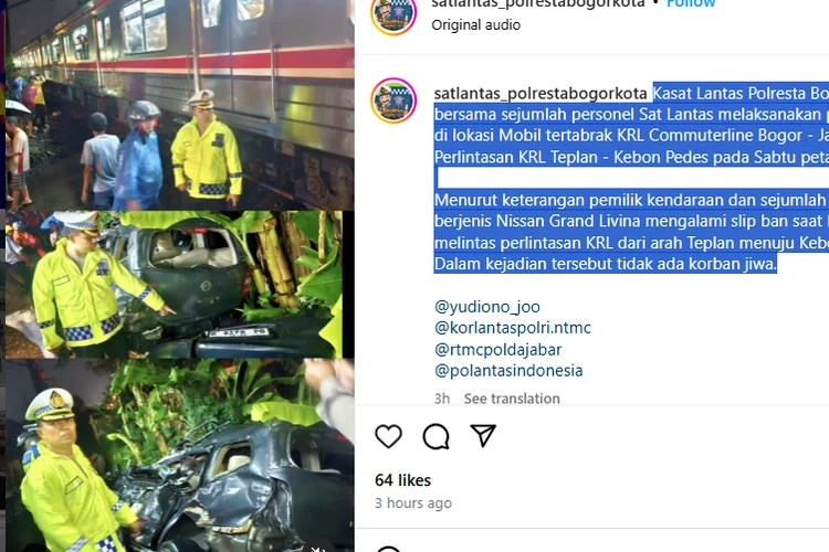 Kecelakaan Mobil Masuk Rel Kereta di Bogor: Kronologi, Penanganan, dan Dampaknya