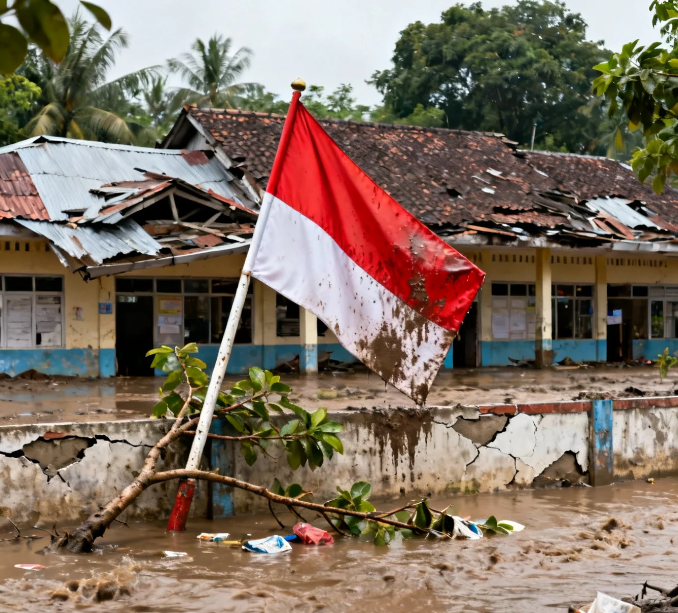 Kemendikbudristek Janjikan Rekonstruksi Dua Sekolah Rusak Akibat Banjir Bandang di Nagan Raya, Aceh