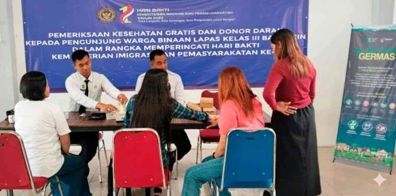 Kemenimipas Gelar Pemeriksaan Kesehatan Gratis di Lapas Cibinong Selama Hari Bhakti Pemasyarakatan
