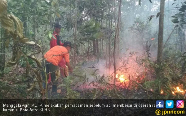 Manggala Agni Gencarkan Upaya Pemadaman Karhutla di Lima Desa Bengkalis, Riau
