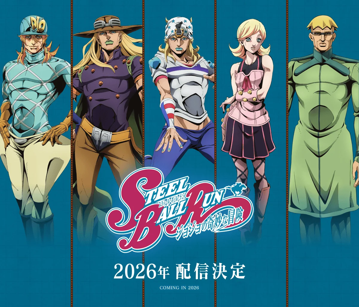 Netflix Umumkan Jadwal Rilisan Mingguan 'JoJo's Bizarre Adventure: Steel Ball Run' Mulai Fall 2026