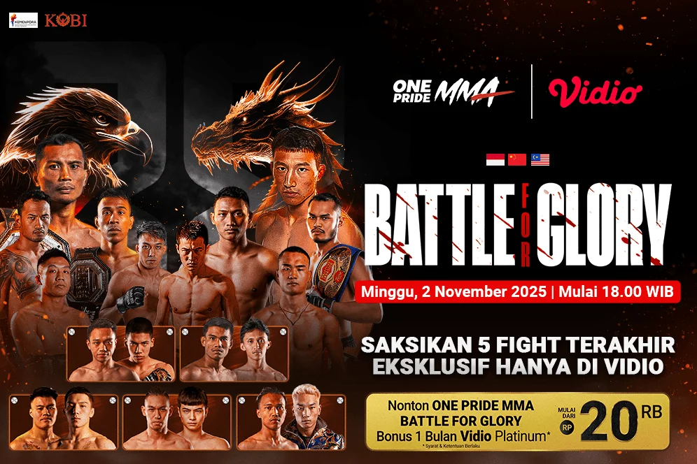 One Pride 89 Live di Vidio: Jadwal Lengkap Fight Card dan Highlight Pertarungan Utama