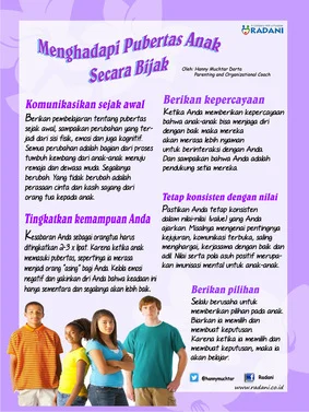 Panduan Praktis Orang Tua Menghadapi Pubertas Anak dengan Bijak