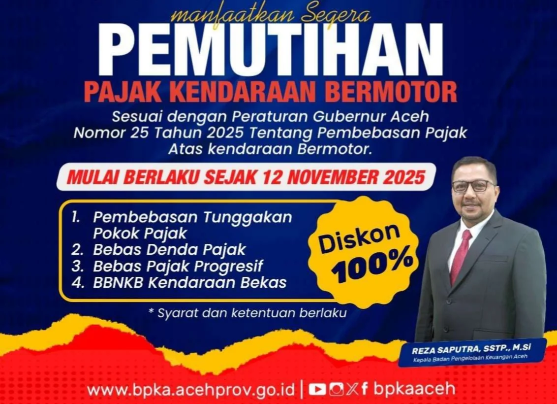 Pemutihan Pajak Kendaraan 2026: Aceh dan Sulawesi Tenggara Tetap Buka Kesempatan Bebas Denda
