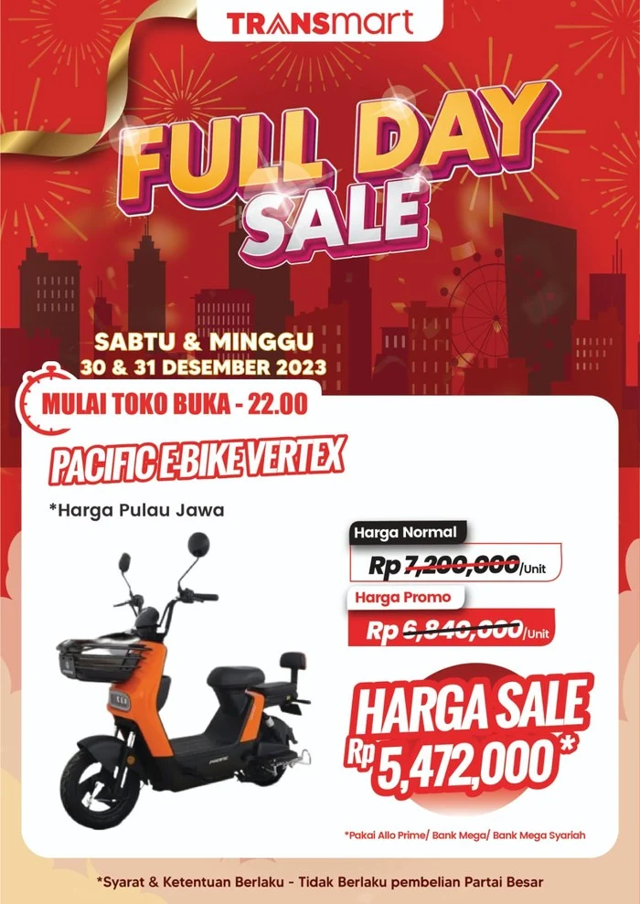 Transmart Full Day Sale 2026 Hadirkan Promo Sepeda Listrik Terbaru dengan Diskon Besar