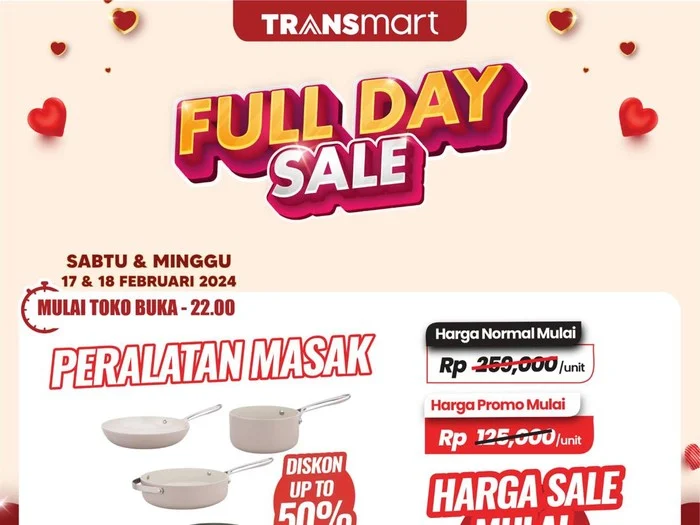 Transmart Full Day Sale Hadirkan Peralatan Masak Murah Meriah, Pilihan Cerdas untuk Belanja Hemat