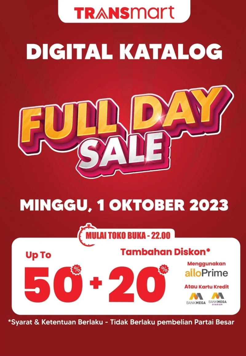 Transmart Gelar Full Day Sale, Dapatkan Baking Dish Hanya Rp35 Ribu, Promo Spesial Minggu Ini