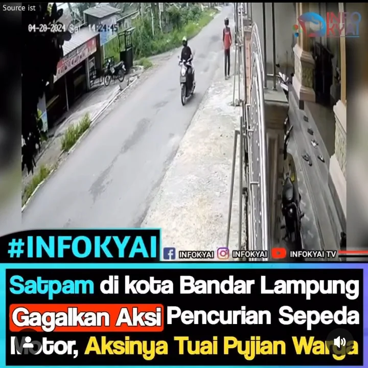Warga Bandar Lampung Gagalkan Pencurian Motor, Pedagang Nasi Goreng Tangkep Satu Pelaku dan Satunya Kabur