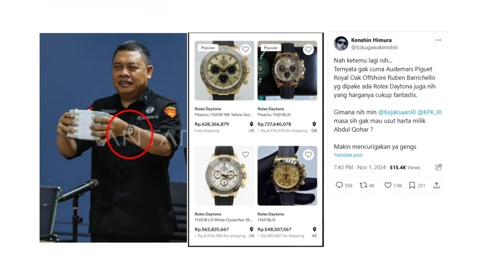 14 Jam Tangan Mewah Palsu Milik Koruptor Jimmy Sutopo Dihancurkan Kejagung