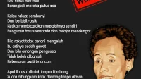 15 Puisi Wiji Thukul yang Menggugah: Tantangan, Kritik, dan Gerakan Sosial