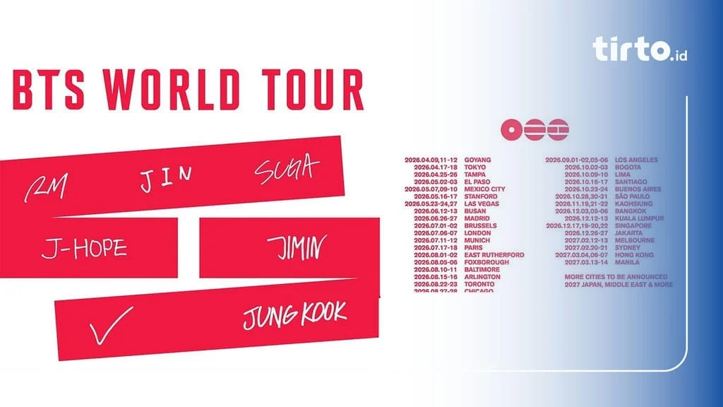 Konser Tur Dunia BTS 'ARIRANG' di GBK Jakarta 2026: Jadwal dan Harga Tiket