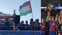 Lamine Yamal Kibarkan Bendera Palestina di Atas Bus Terbuka Parade Juara Barcelona