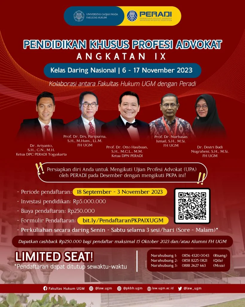 PERADI dan 39 Universitas Luncurkan Program Pendidikan Advokat Profesional