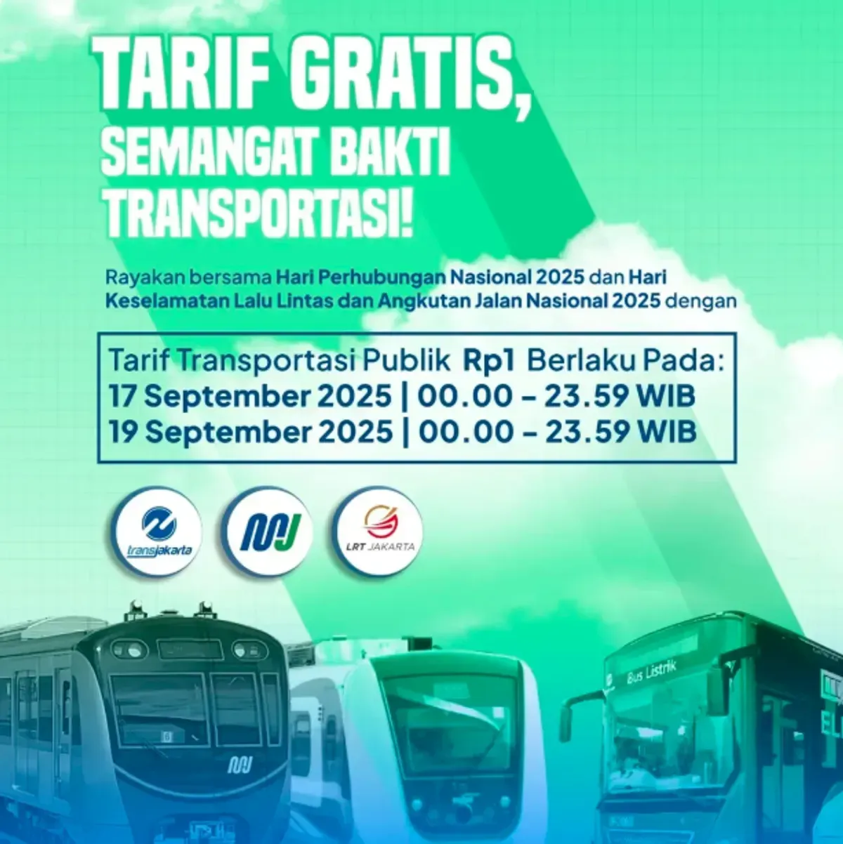 MRT Jakarta Mulai Besok Bisa Dinikmati dengan Tarif Spesial Rp 1