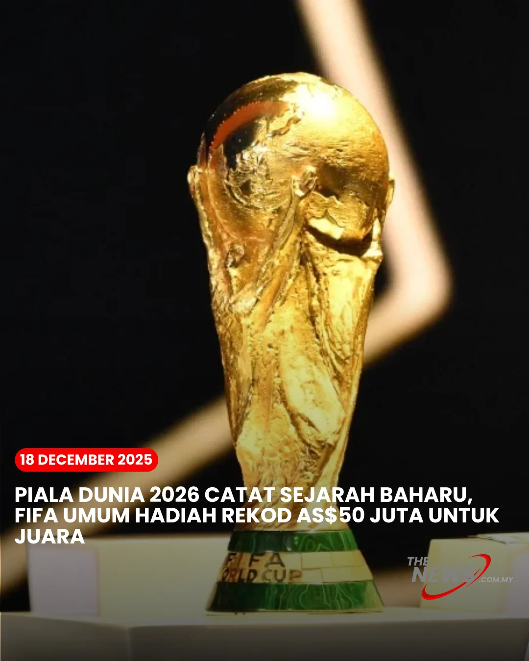 Hadiah Juara Piala Dunia 2026, Berapa Nilainya?