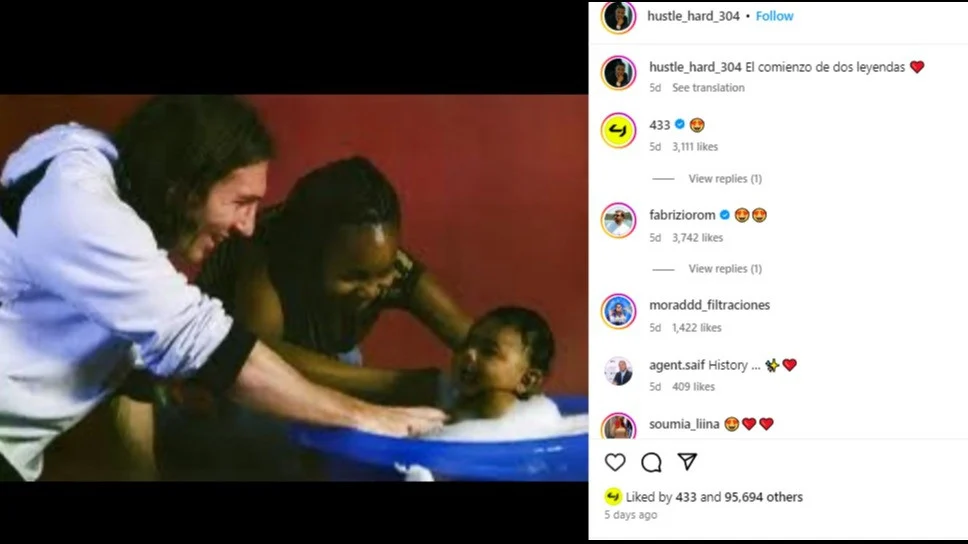 Mengenal Kisah Nyata di Balik Foto Viral Lionel Messi Memandikan Bayi Lamine Yamal
