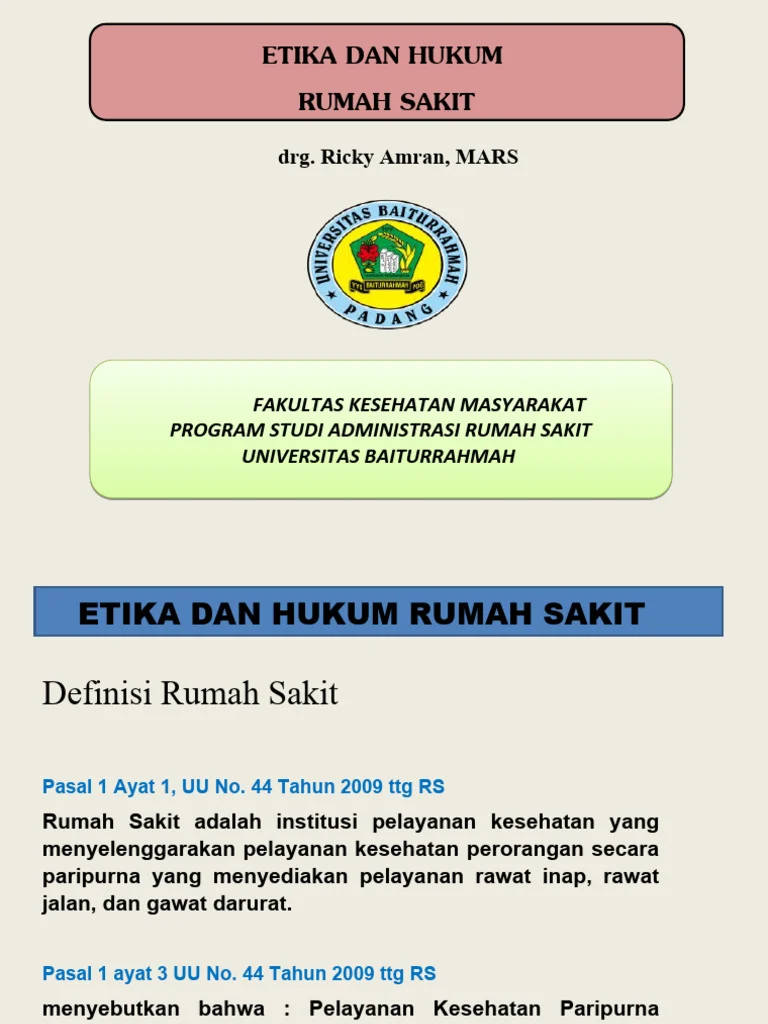 Model Hukum Baru untuk Perlindungan Dokter dan Rumah Sakit