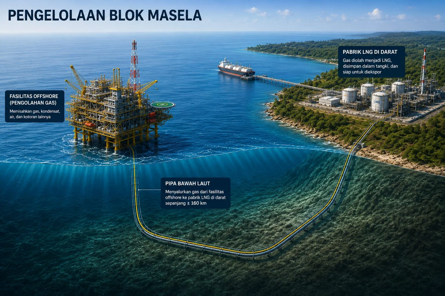 Prabowo Subianto Dorong Proyek LNG Abadi Masela Lebih Cepat