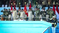 Prabowo Subianto Pimpin Upacara HUT ke-80 Bhayangkara di Cikeas Prabowo Subianto Pimpin Upacara HUT ke-80 Bhayangkara di Cikeas