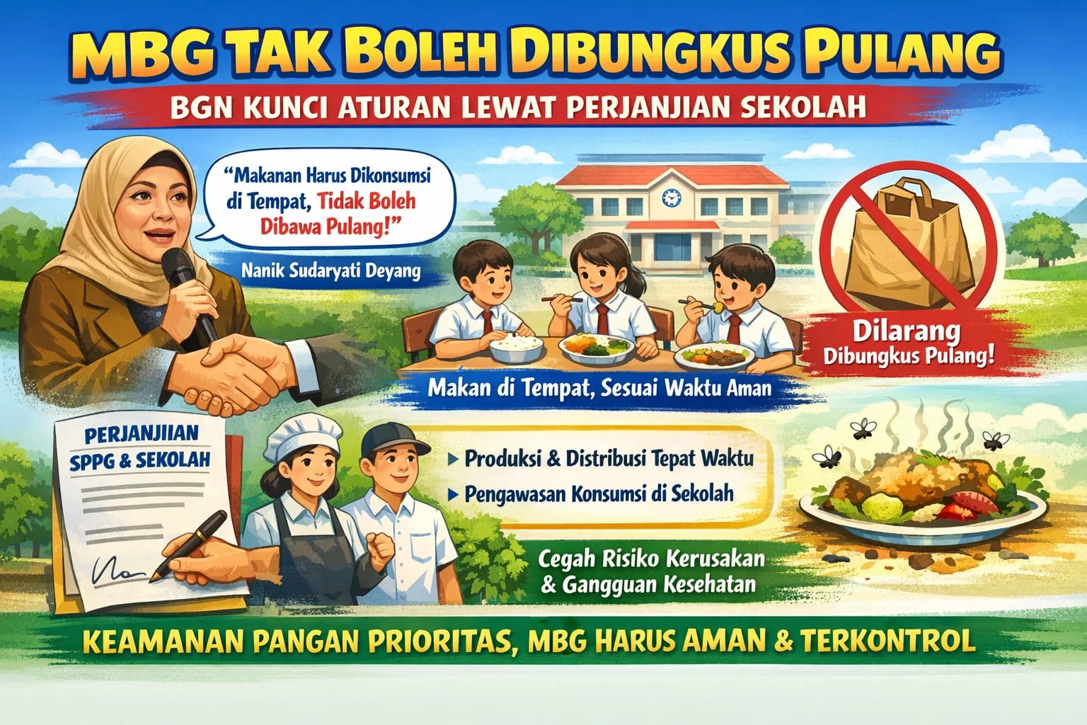 Pekan Depan, Ompreng MBG di Sekolah Wajib Cantumkan Batas Waktu Konsumsi