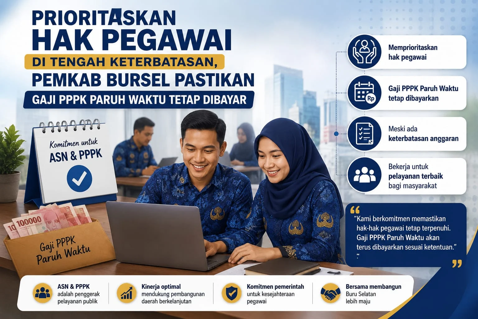 Pemerintah Wajib Pastikan Kelangsungan Gaji PPPK di Tengah Tantangan Fiskal Daerah