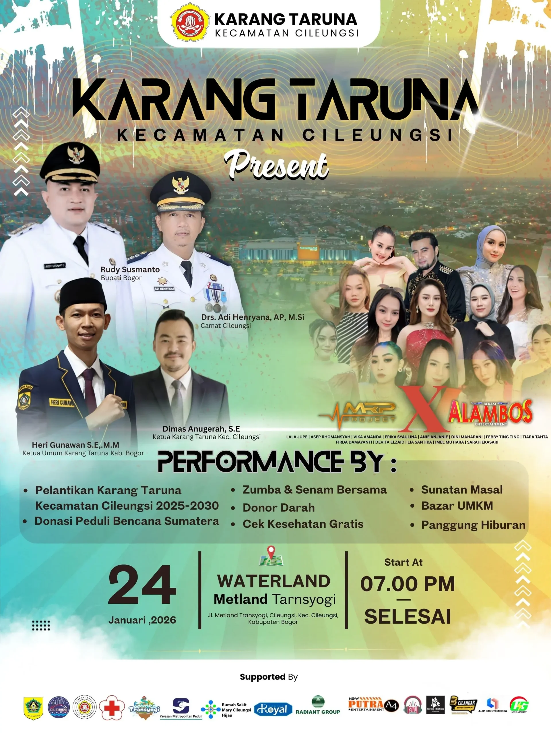 Pengurus Nasional Karang Taruna Salurkan Bantuan Pendidikan dan Air Bersih
