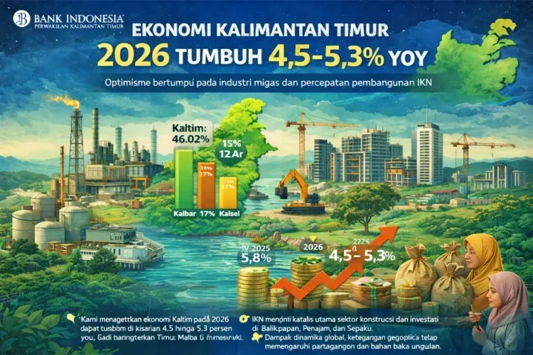 Pertumbuhan Ekonomi Kaltim Melambat, IKN Belum Berdampak Signifikan